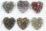 Lot: Druzy Amethyst/Quartz Heart Clusters ( Pieces) #84113-2